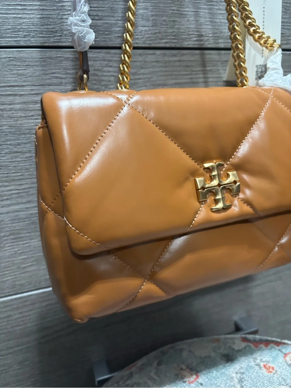 NWT - Tory Burch Small Kira Diamond Quilted Convertible Shoulder Bag